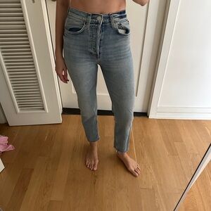 Re/done Comfort Stretch High Rise Stovepipe Jeans